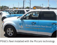 PG&E's fleet installed with the Piccaro technology.